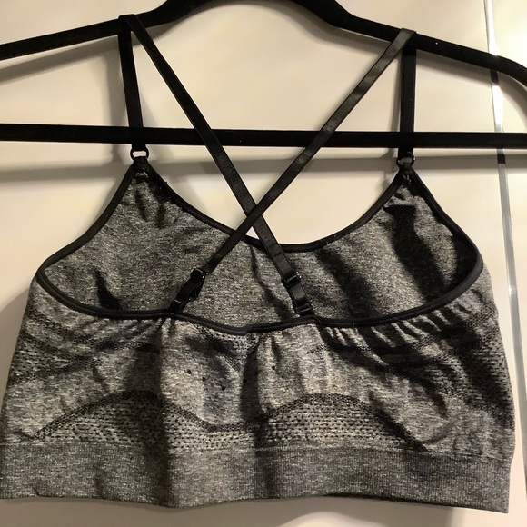 Champion Large Mesh Sports Bra Grey/Black - Picture 2 of 4
